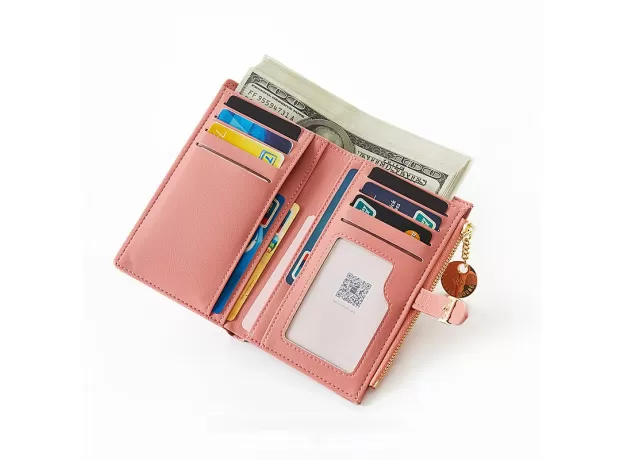LEATHER SHORT WOMEN WALLET MANY DEPARTMENT LADIES SMALL CLUTCH MONEY COIN CARD HOLDERS PURSE SLIM