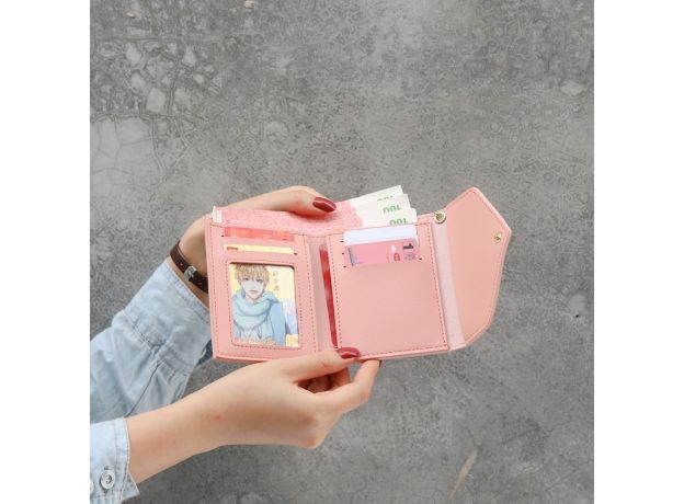 WOMEN SIMPLE SHORT WALLET TASSEL COIN PURSE CARD HOLDERS MULTI-CARD POSITION FEMALE WALLET