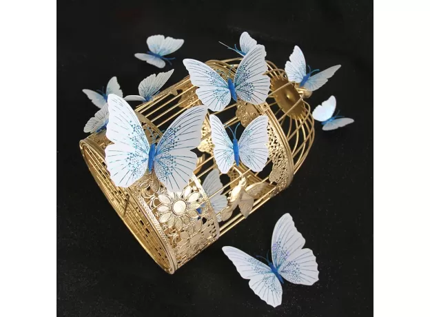 12PCS/SET 3D BUTTERFLY WALL STICKER BUTTERFLIES HOME DECORATION ROOM DECOR FRIDGE MAGNET WALL STICKERS