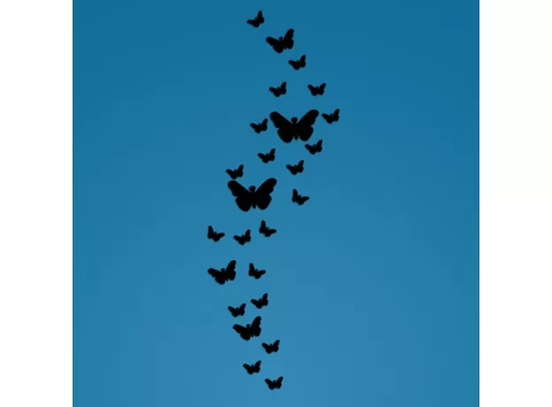 25PCS/LOT MIRROR BUTTERFLY KITCHEN WALL ART DECAL ACRYLIC STICKER WALL STICKER FOR KIDS ROOM DECORATION WALL DECALS