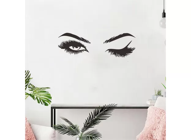 CREATIVE PRETTY EYELASHES WALL STICKER GIRL ROOM LIVING ROOM DECORATIONS FOR HOME WALLPAPER MURAL