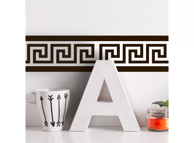 GEOMETRIC PATTERN WAIST LINES SELF -ADHESIVE WATERPROOF REMOVABLE WALL BORDER STICKERS FOR HOME DECORATION