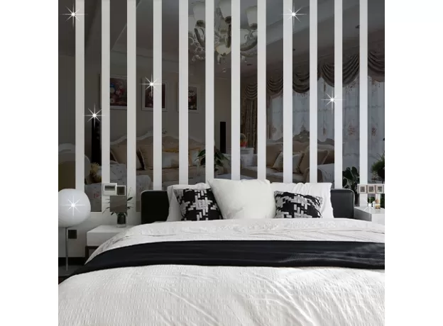 SIMPLE LINES ACRYLIC 3D WALL STICKERS BACKGROUND WALL DECORATION CEILING WAIST LINE LIVING ROOM DINING ROOM