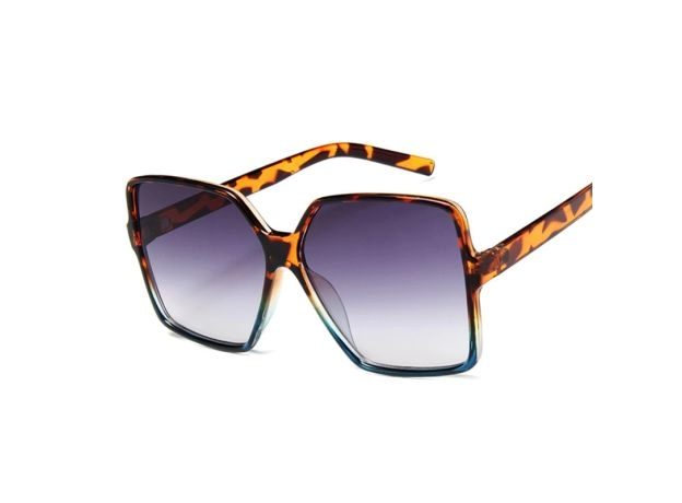 BLACK SQUARE OVERSIZED SUNGLASSES WOMEN BIG FRAME COLORFUL SUN GLASSES