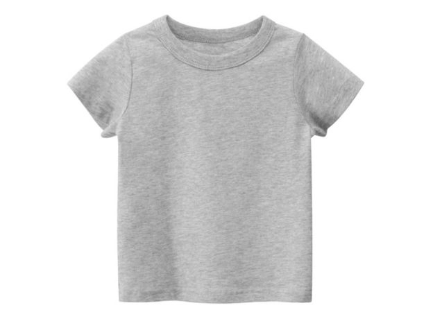 KIDS PLAIN T SHIRT TOPS FOR CHILD BOYS GIRLS BABY TODDLER SOLID COLOR COTTON CLOTHES WHITE BLACK CHILDREN