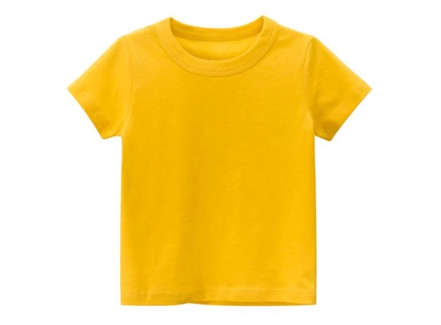 KIDS PLAIN T SHIRT TOPS FOR CHILD BOYS GIRLS BABY TODDLER SOLID COLOR COTTON CLOTHES WHITE BLACK CHILDREN