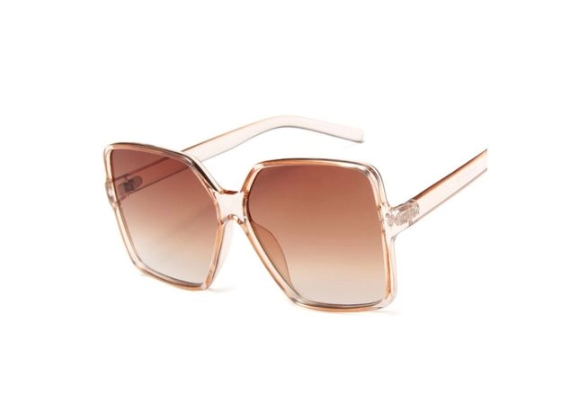 BLACK SQUARE OVERSIZED SUNGLASSES WOMEN BIG FRAME COLORFUL SUN GLASSES