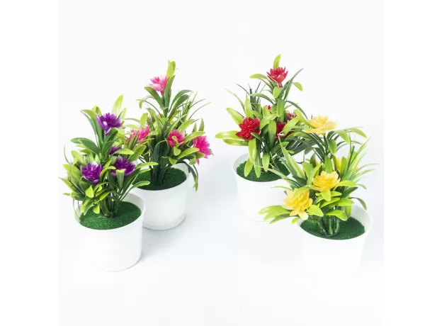 ARTIFICIAL POTTED SIMULATION SMALL LOTUS FLOWERS FAKE PU WATER LILY