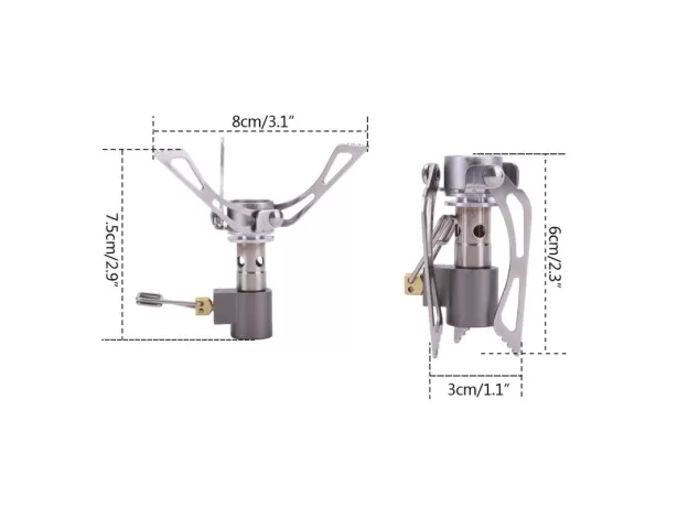 OUTDOOR STOVE TITANIUM ALLOY FOLDING MINI CAMPING OVEN SURVIVAL FURNACE STOVE 45G 3000W