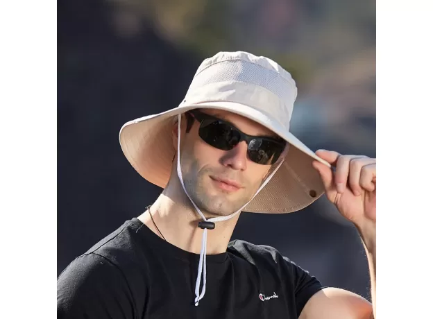 SUN PROTECTION BUCKET CAP SPLICING RETICULAR QUICK DRYING FISHERMAN HAT  OUTDOOR CLIMBING TOURISM FISHING