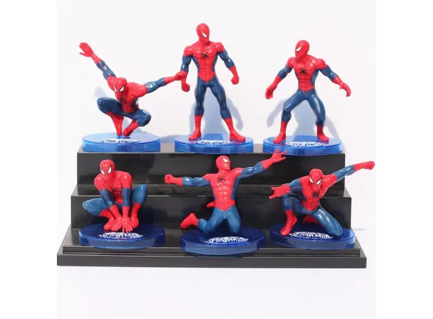 6PCS/SET SPIDER-MAN FIGURE THE SPIDERMAN SPIDER MAN PVC ACTION FIGURE TOYS