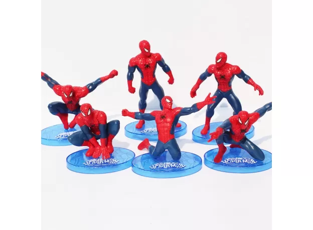 6PCS/SET SPIDER-MAN FIGURE THE SPIDERMAN SPIDER MAN PVC ACTION FIGURE TOYS