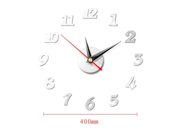 LARGE WALL CLOCK 3D MIRROR STICKER UNIQUE BIG NUMBER WATCH DIY DECOR WALL CLOCK ART STICKER DECAL HOME