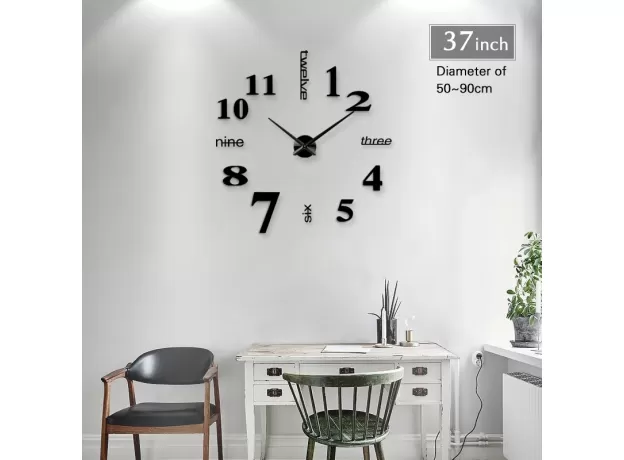 HOME DECORATION ACRYLIC MIRROR LARGE WALL CLOCK BIG SIZE WALL STICKER CLOCK MODERN DESIGN UNIQUE FASHION GIFT
