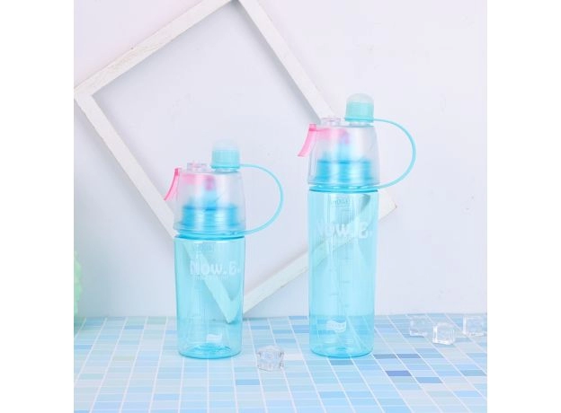 SOLID PLASTIC SPRAY COOL SUMMER SPORT WATER BOTTLE