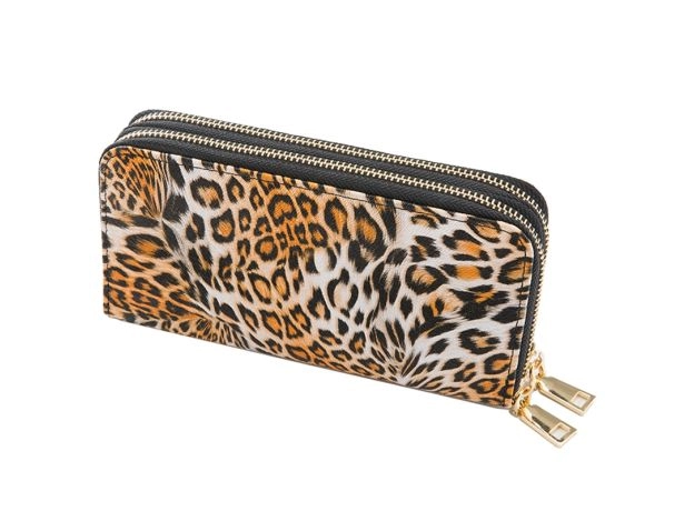WOMEN WALLET BIG FEMALE MONEY POCKET LEOPARD LEATHER BRAND LADIES LONG WALLETS CARD CLUTCH