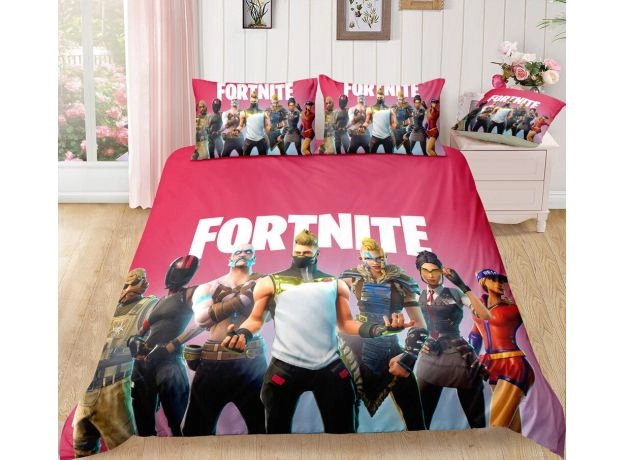 GAME BED SHEET FORTNITE QUILT COVERLET PILLOW CASES FORTRESS NIGHT TEXTILE BEDDING FLAT SHEET BED