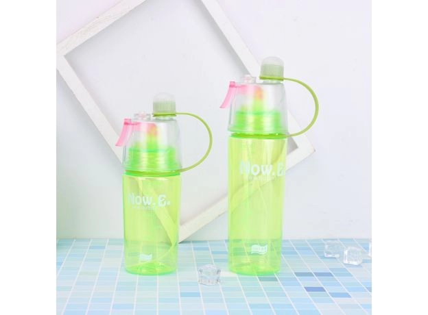 SOLID PLASTIC SPRAY COOL SUMMER SPORT WATER BOTTLE