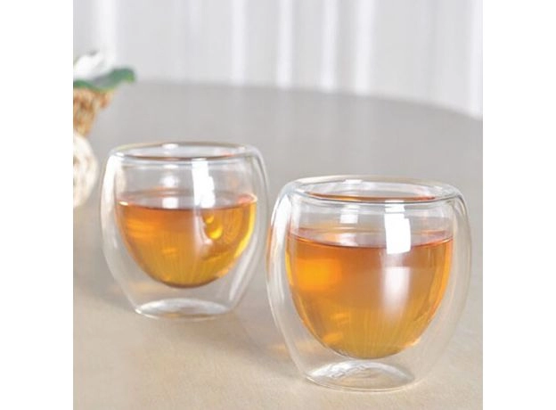HIGH BOROSILICATE GLASS DOUBLE-WALL INSULATED COFFEE CUP