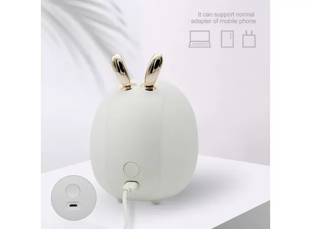 DEER RABBIT LED NIGHT LIGHT SILICONE ANIMAL CARTOON DIMMABLE LAMP USB RECHARGEABLE FOR CHILDREN