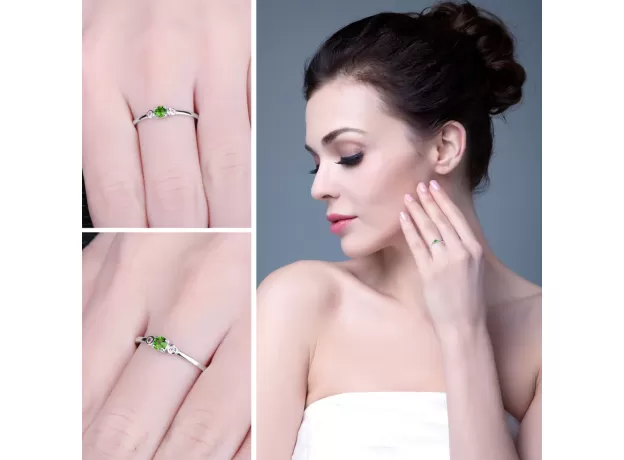 WHITE TOPAZ LOPSIDED RING 925 STERLING SILVER RINGS FOR WOMEN ENGAGEMENT RING SILVER 925 GEMSTONES JEWELRY