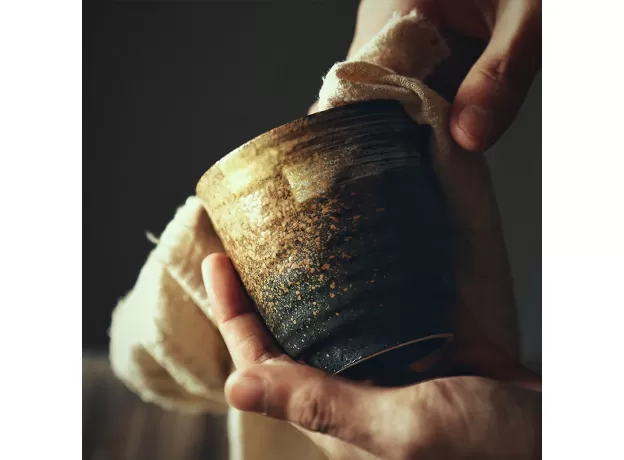 JAPANESE STYLE TEACUP WATER CUP STONEWARE CERAMIC HAND-PAINTED KUNGFU TEACUP CUISINE DRINKWARE