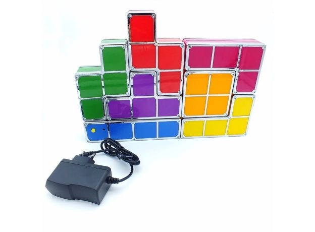 TETRIS PUZZLE LIGHT STACKABLE LED DESK LAMP CONSTRUCTIBLE BLOCK NIGHT LIGHT RETRO GAME TOWER