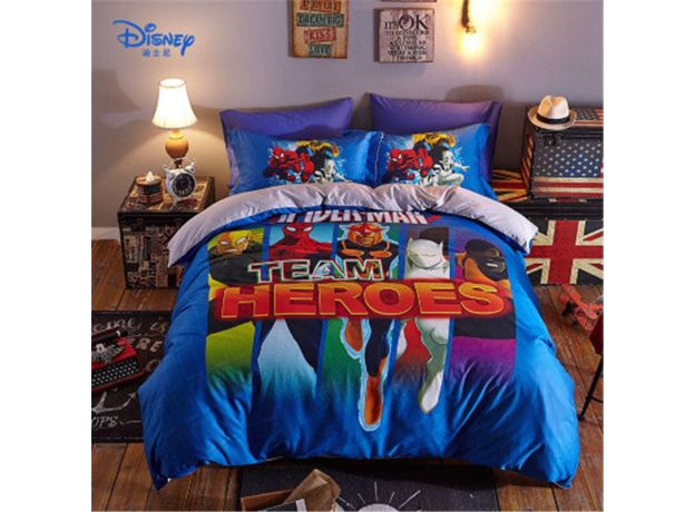 Disney Authentic 3D Printing Bedding Set 3/4pcs,Classical characters of Marvel.Bed Sheet Pillow Cases