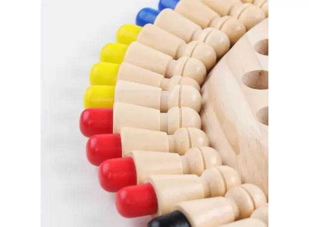 WOODEN MEMORY MATCH STICK CHESS FUN COLOR GAME BOARD PUZZLES EDUCATIONAL COLOR COGNITIVE ABILITY LEARNING TOYS
