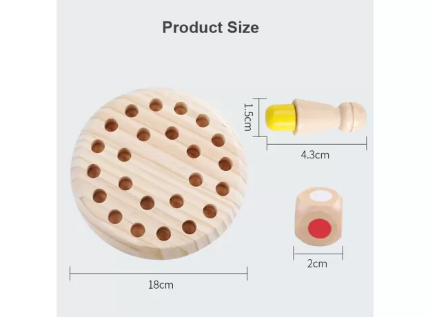 WOODEN MEMORY MATCH STICK CHESS FUN COLOR GAME BOARD PUZZLES EDUCATIONAL COLOR COGNITIVE ABILITY LEARNING TOYS