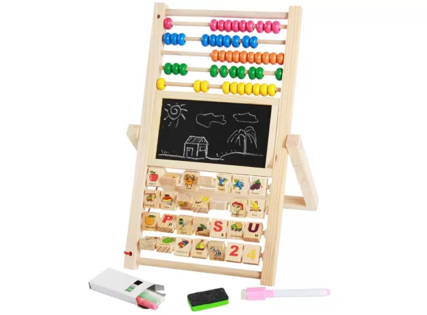 MULTIFUNCTION ABACUS LEARNING STAND WOODEN MONTESSORI TOYS COUNTING COGNITION BOARD EARLY EDUCATIONAL MATH TOY
