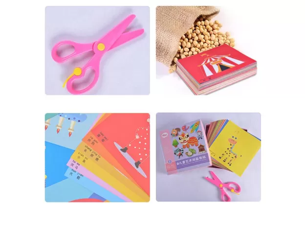 100PCS KIDS CARTOON COLOR PAPER FOLDING AND CUTTING TOYS/CHILDREN KINGERGARDEN ART CRAFT