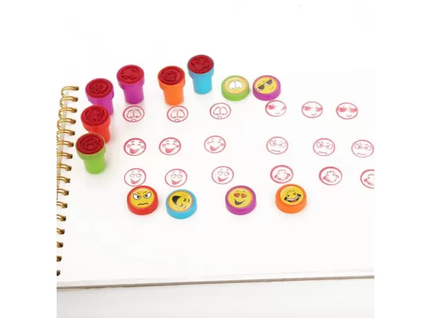 10PCS/SET CHILDREN TOY STAMPS CARTOON SMILEY FACE KIDS SEAL FOR SCRAPBOOKING STAMPER