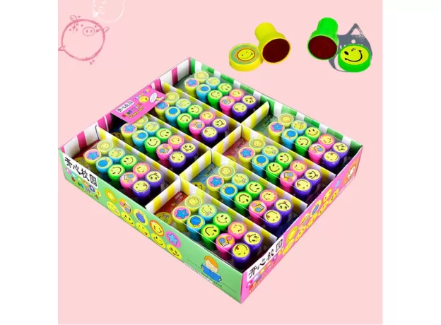 10PCS/SET CHILDREN TOY STAMPS CARTOON SMILEY FACE KIDS SEAL FOR SCRAPBOOKING STAMPER
