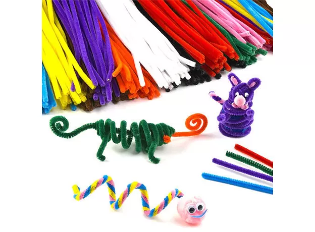 30/50/100PCS MULTICOLOUR CHENILLE STEMS PIPE CLEANERS HANDMADE DIY ART CRAFTS