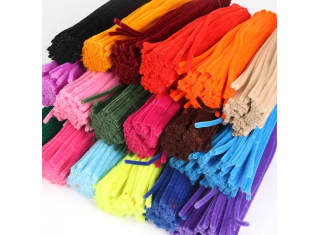30/50/100PCS MULTICOLOUR CHENILLE STEMS PIPE CLEANERS HANDMADE DIY ART CRAFTS