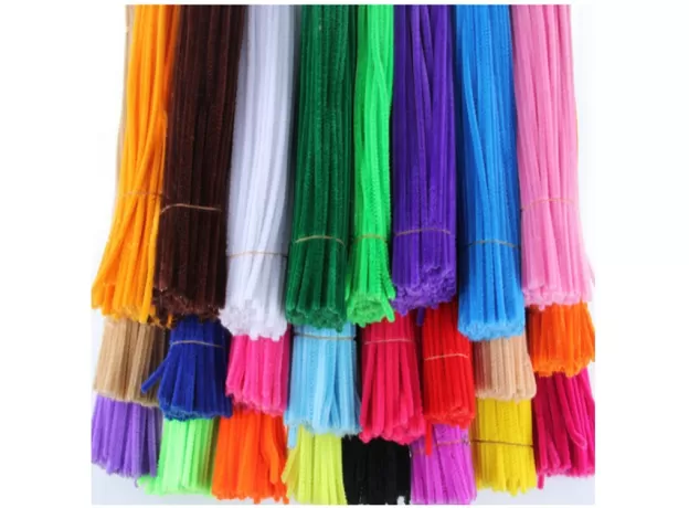 30/50/100PCS MULTICOLOUR CHENILLE STEMS PIPE CLEANERS HANDMADE DIY ART CRAFTS