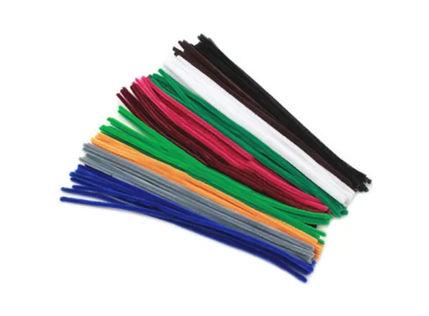 30/50/100PCS MULTICOLOUR CHENILLE STEMS PIPE CLEANERS HANDMADE DIY ART CRAFTS