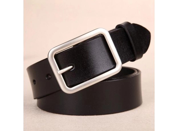 WHITE LEATHER BELTS FOR WOMEN'S BELTS WAIST SLIVER METAL BUCKLE STRAP FOR LADIES JEANS WILD RED BELT