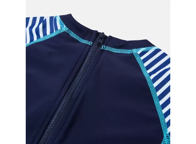 ONE-PIECE BABY BOY'S SWIMWEAR FISH PRINTED RASHGUARD SWIMSUIT CHILD SHORT SLEEVE RASH GUARD