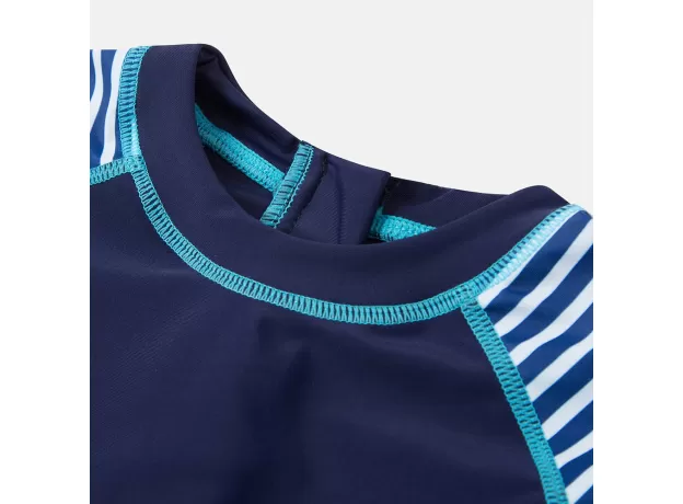 ONE-PIECE BABY BOY'S SWIMWEAR FISH PRINTED RASHGUARD SWIMSUIT CHILD SHORT SLEEVE RASH GUARD