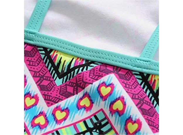 ONE-PIECE SWIMSUITS ETHNIC STYLE VINTAGE PRINTED SWIMWEAR KIDS TASSEL BIKINI BEACH WEAR