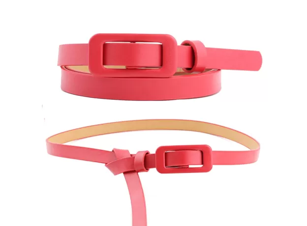 LEATHER WAIST BELT FOR WOMEN NARROW THIN BELTS WAISTBAND PIN BUCKLE STRAPS
