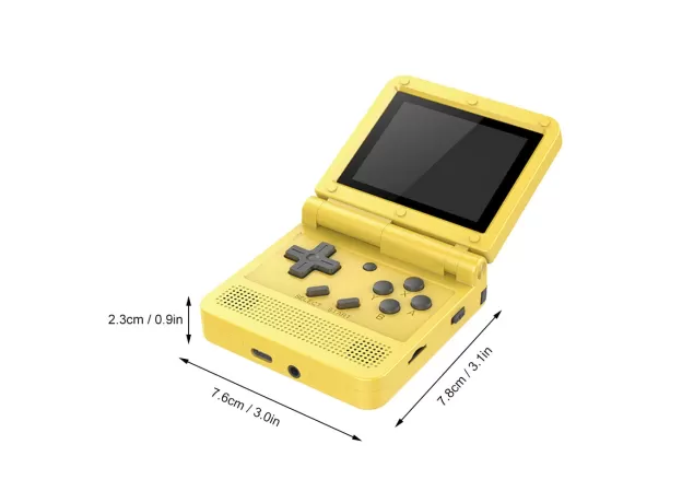 POWKIDDY V90 3-INCH IPS FLIP HANDHELD CONSOLE – DUAL LINUX SYSTEM 2000 GAMES