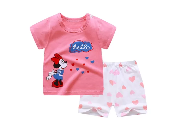 KIDS CLOTHES TODDLER BOYS CARTOON OUTFITS BABY GIRLS SUMMER TEES SUITS 1 2 3 4 YEARS CHILDREN CLOTHING