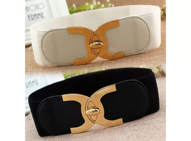 NEW FASHION KOREAN STYLE BUCKLE ELASTIC WIDE BELT WIDE CUMMERBUND STRAP BELT WAIST FEMALE