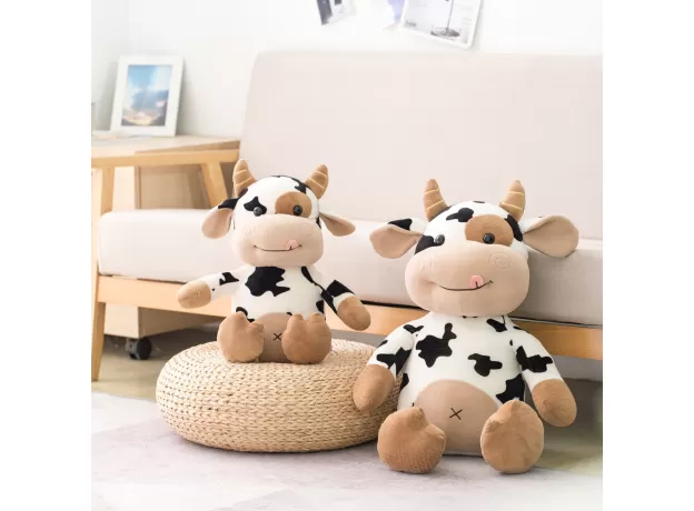 PLUSH COW TOY – CUTE CATTLE SOFT STUFFED ANIMAL DOLL FOR KIDS