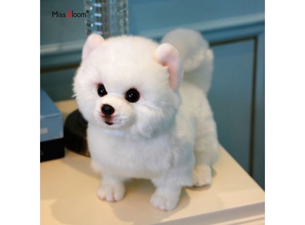 PLUSH POMERANIAN DOG DOLL SIMULATION DOG STUFFED ANIMAL TOYS SUPER REALISTIC DOG TOY