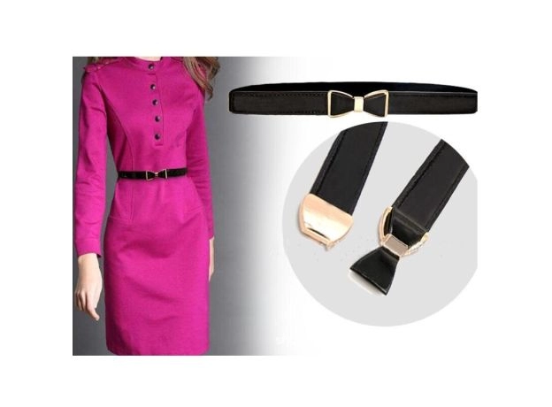 BOW BELT CUMMERBUNDS WITH BUCKLE BELTS THIN ELASTIC CUMMERBUND FOR DRESS PANTS