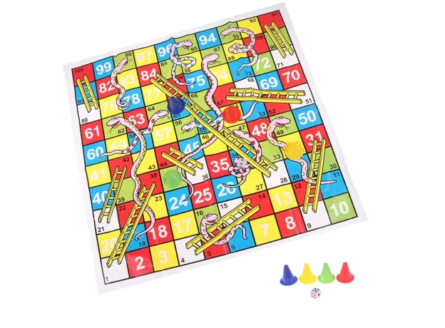 SNAKE LADDER EDUCATIONAL KIDS CHILDREN TOYS INTERESTING BOARD GAME SET PORTABLE FLYING CHESS BOARD